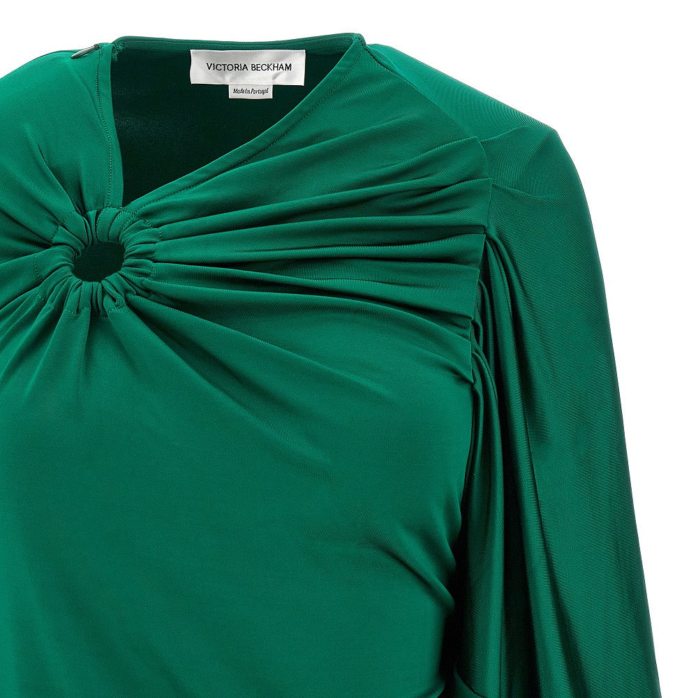 Top in jersey con dettaglio arricciato
