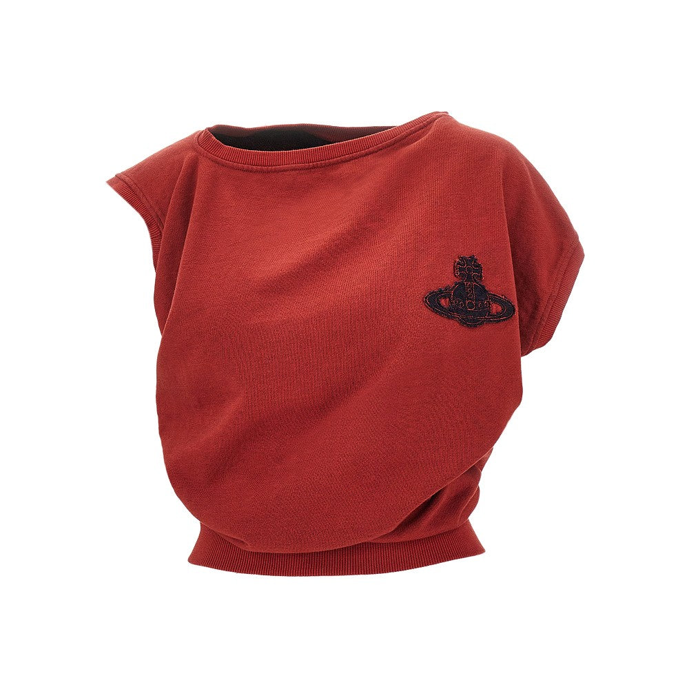 Top asimmetrico in felpa 'Hebo'