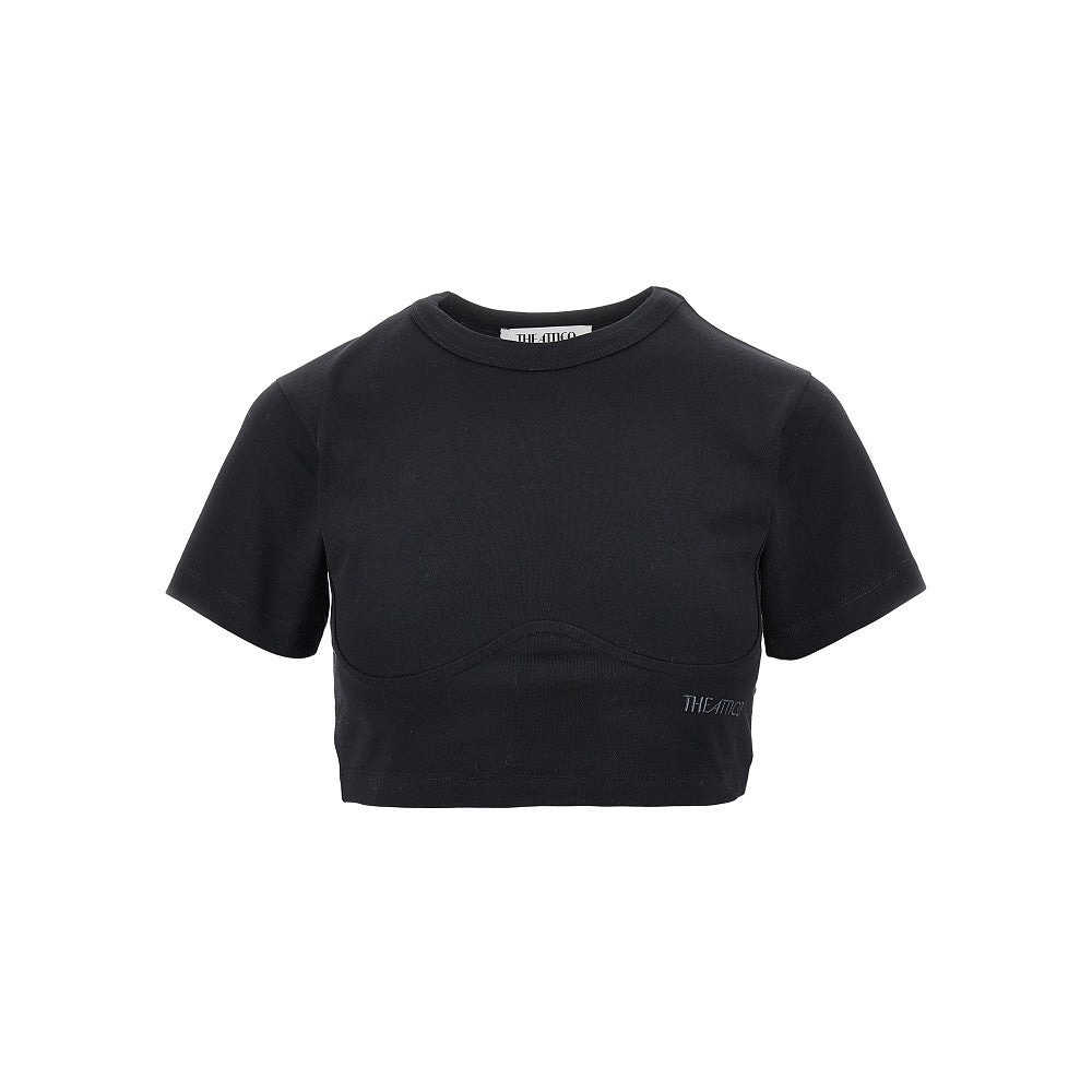 T-shirt cropped in cotone