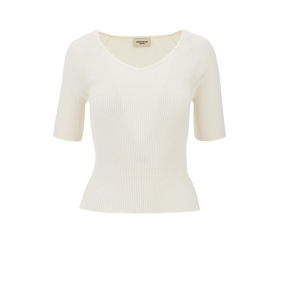 Viscose-blend knitted top