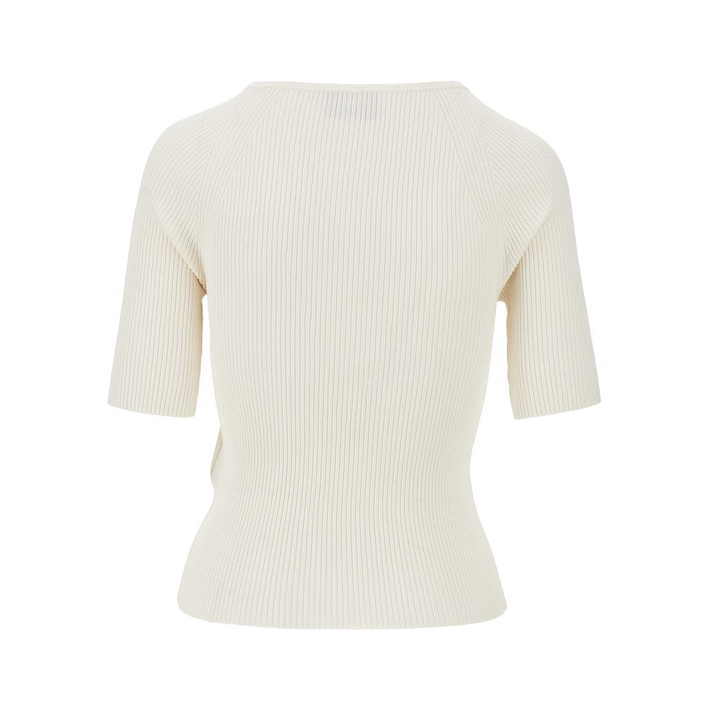 Viscose-blend knitted top