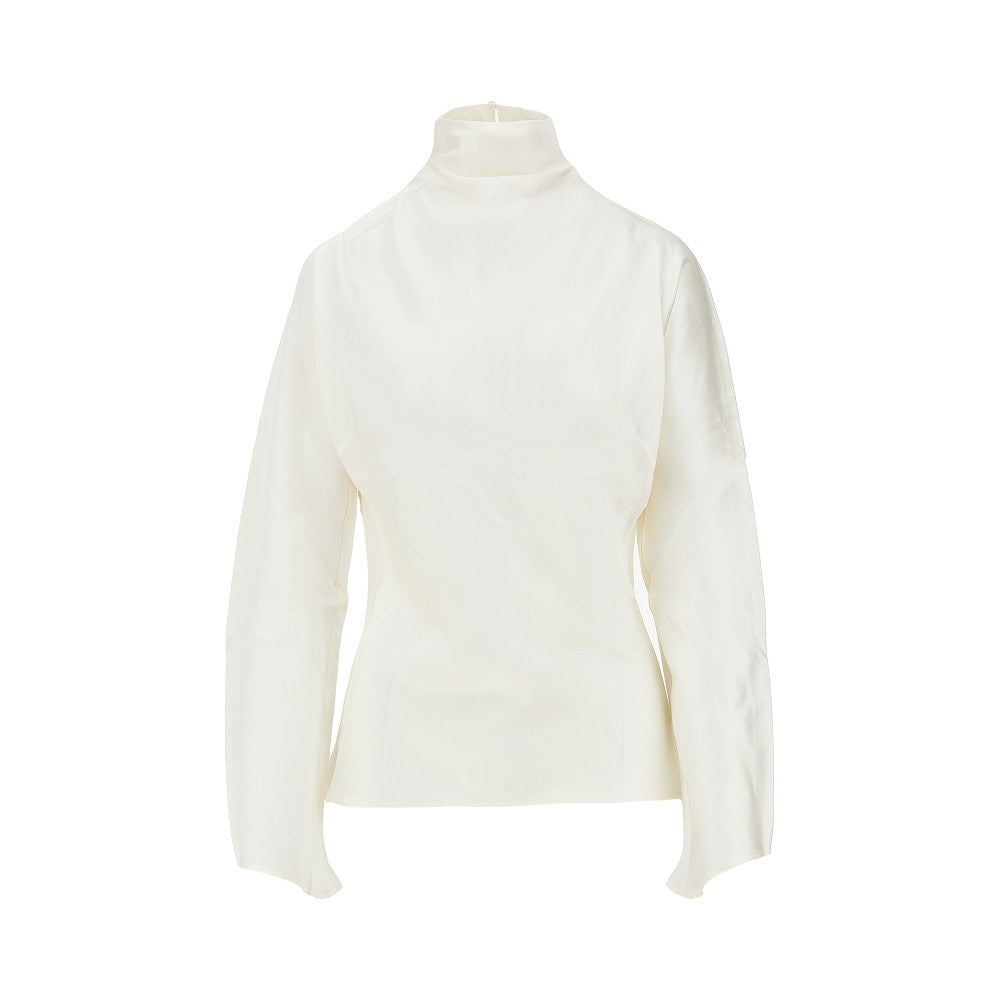 Blusa avvitata in satin