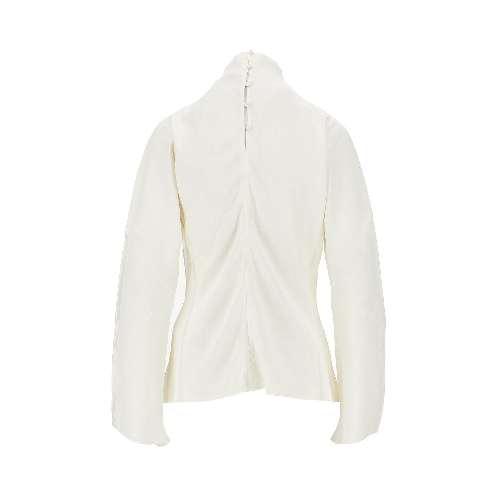 Blusa avvitata in satin
