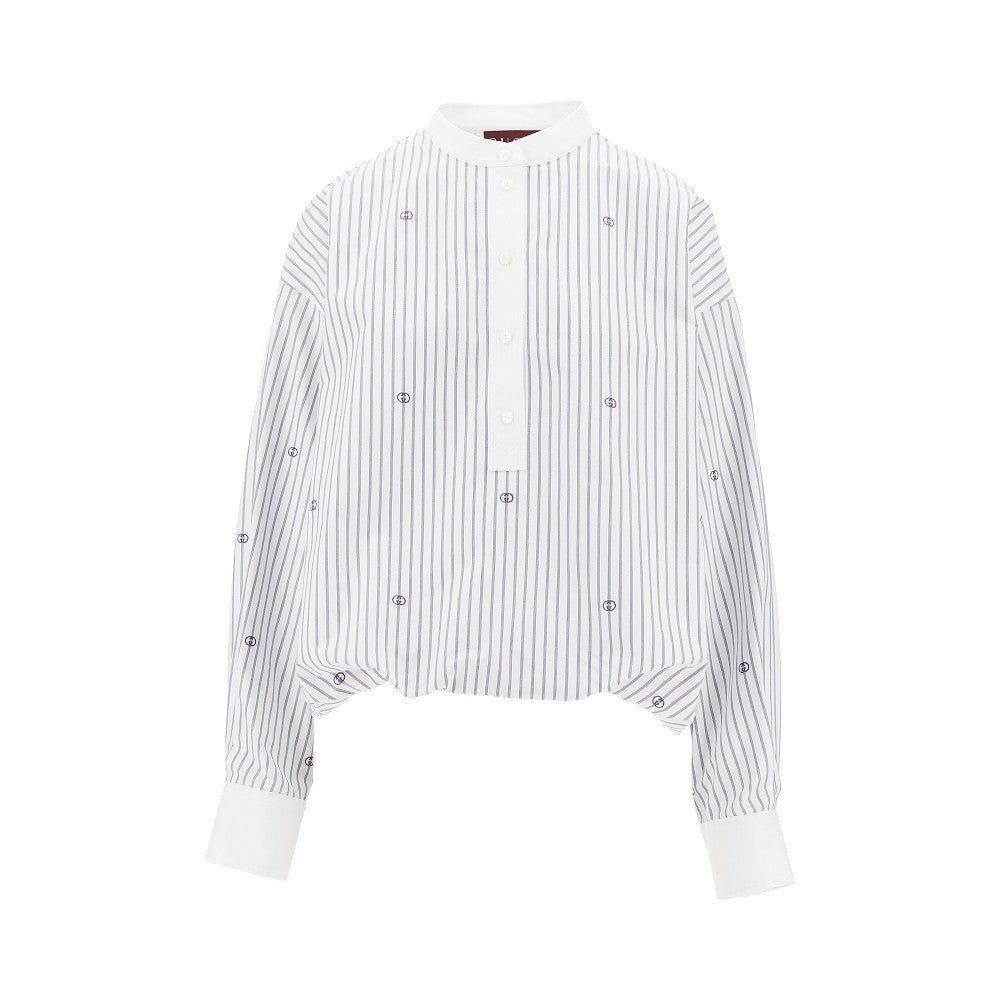Pinstriped poplin Balloon Fit shirt