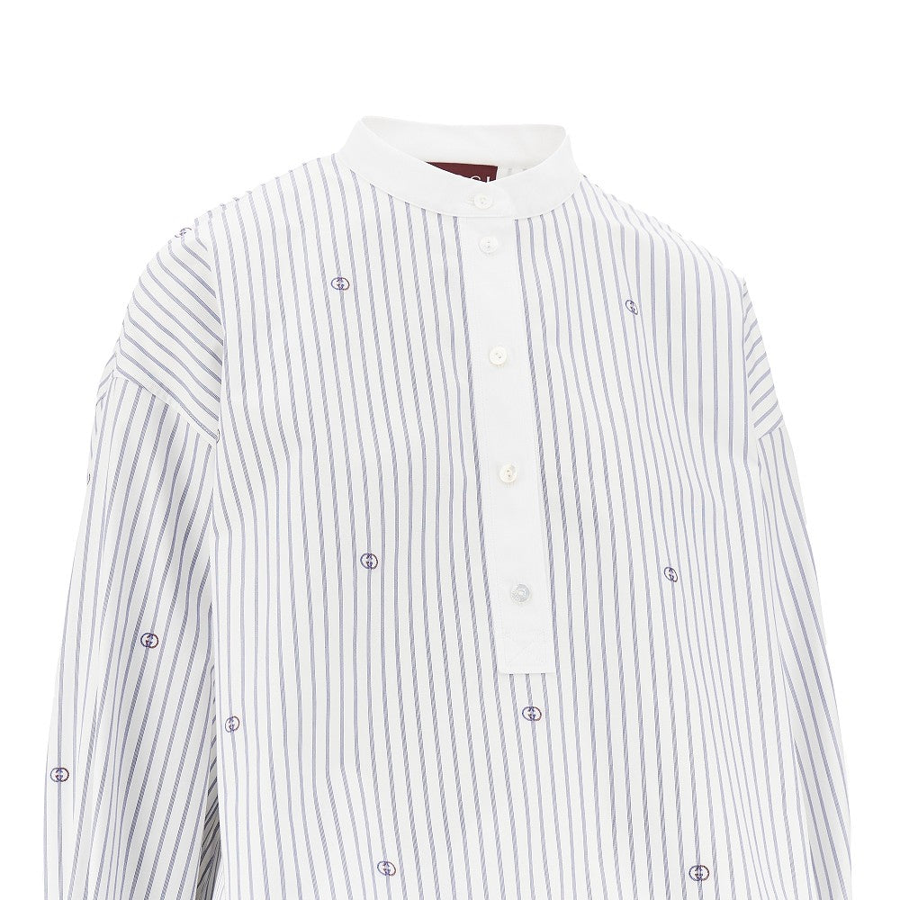 Pinstriped poplin Balloon Fit shirt