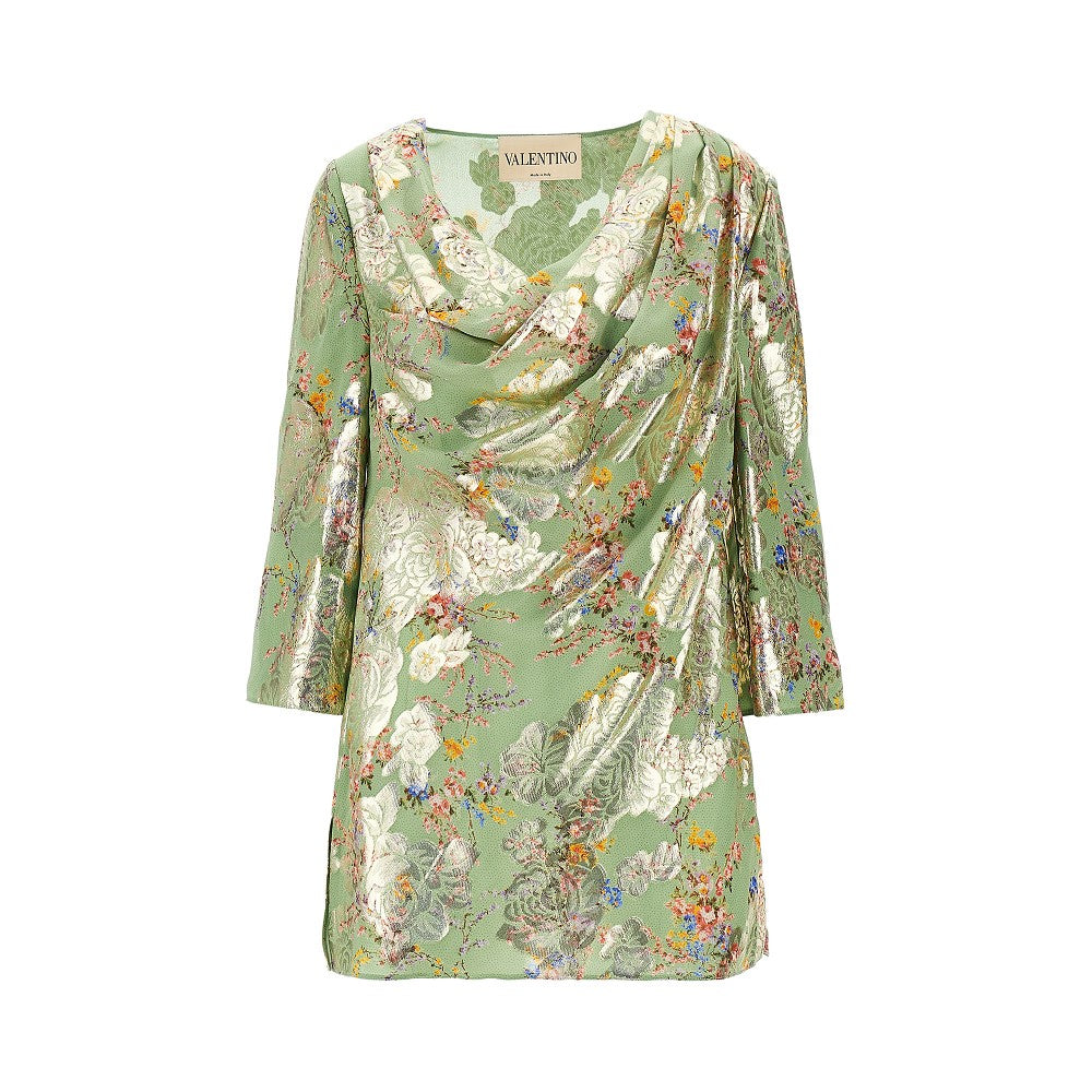 Lamé fil coupé silk blouse