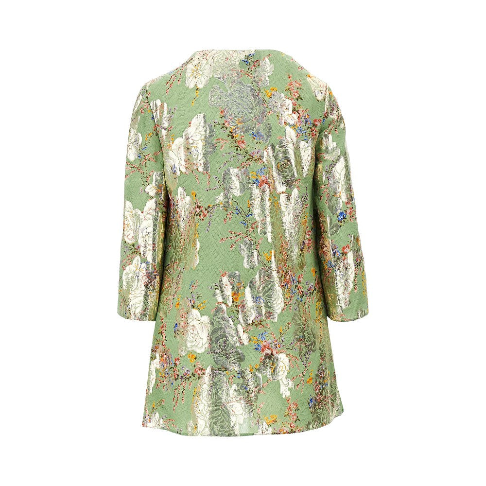 Lamé fil coupé silk blouse
