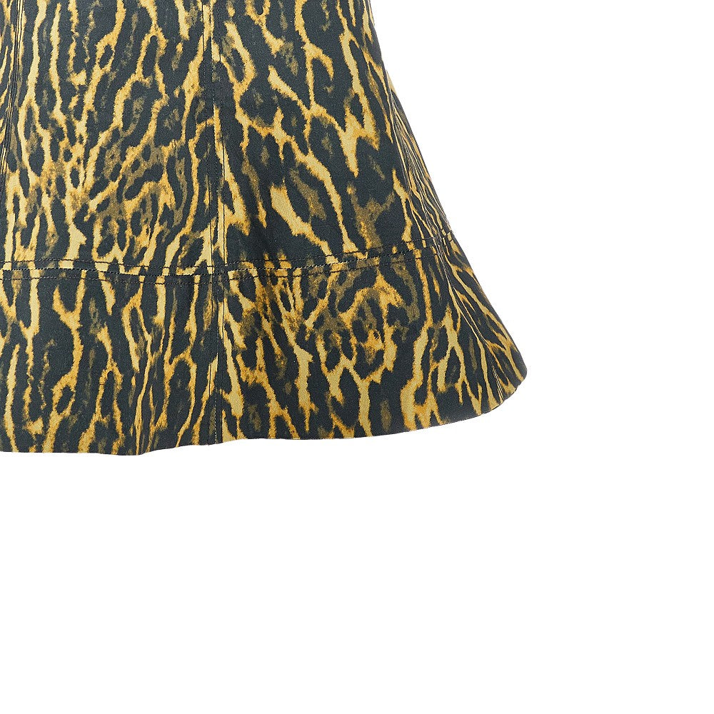 Leopard-print cotton top