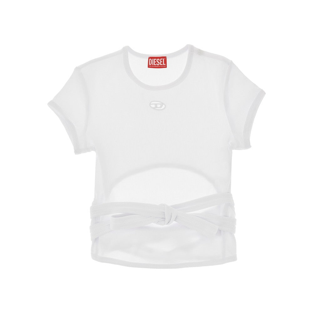 'T-Bunny-Tail' ribbed T-shirt
