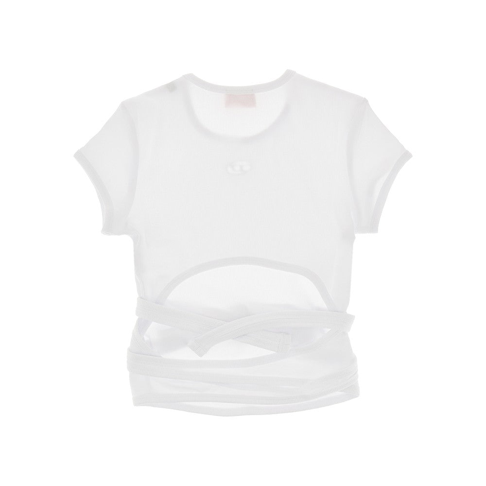 'T-Bunny-Tail' ribbed T-shirt