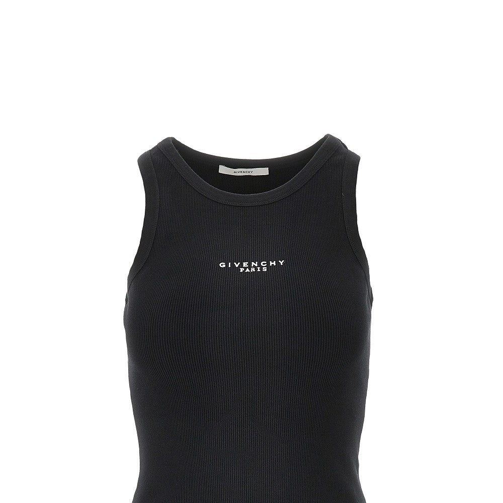 Ribbed cotton tank top