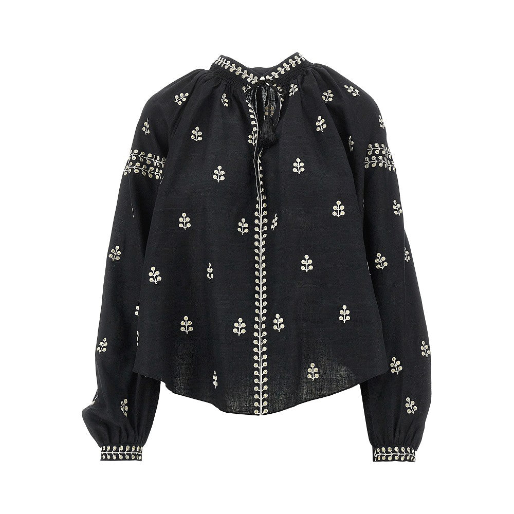 Blusa in seta ricamata 'Rodis'