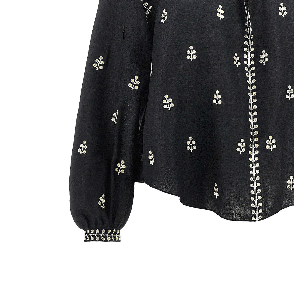 Blusa in seta ricamata 'Rodis'