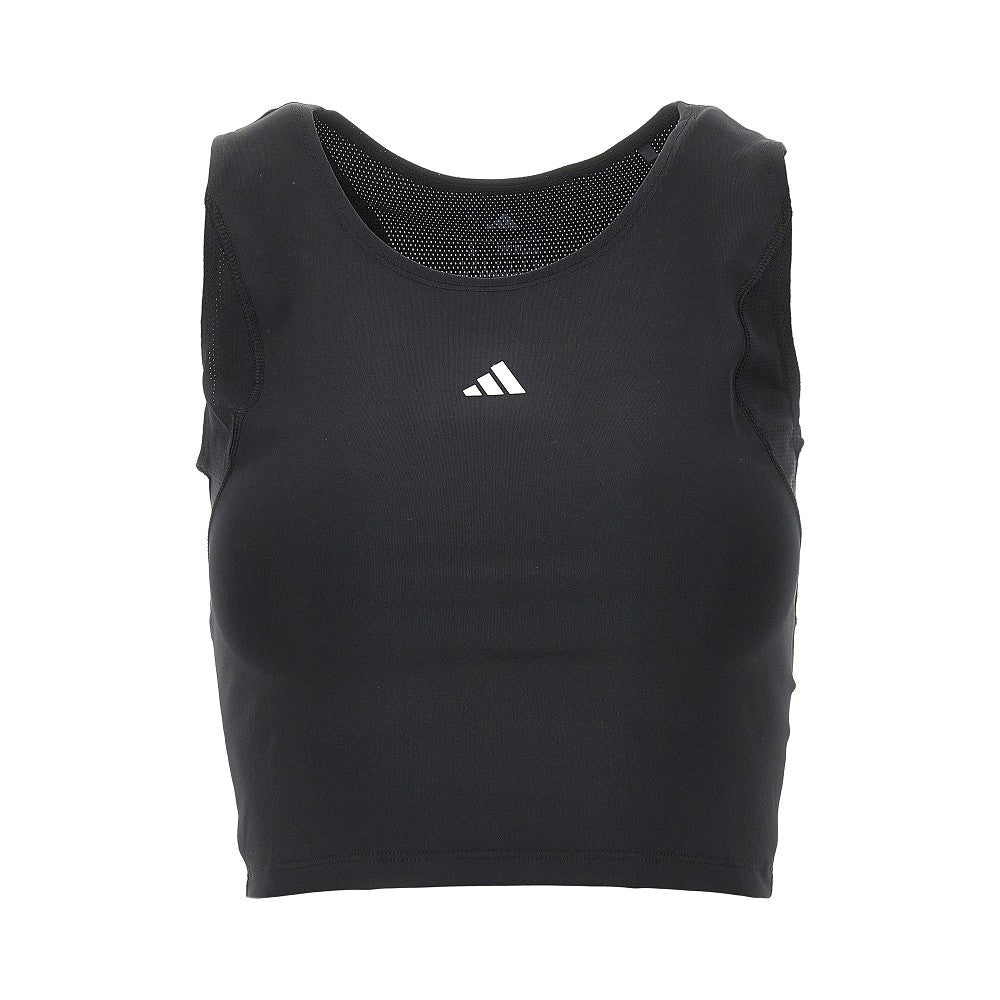 Top cropped con stampa logo