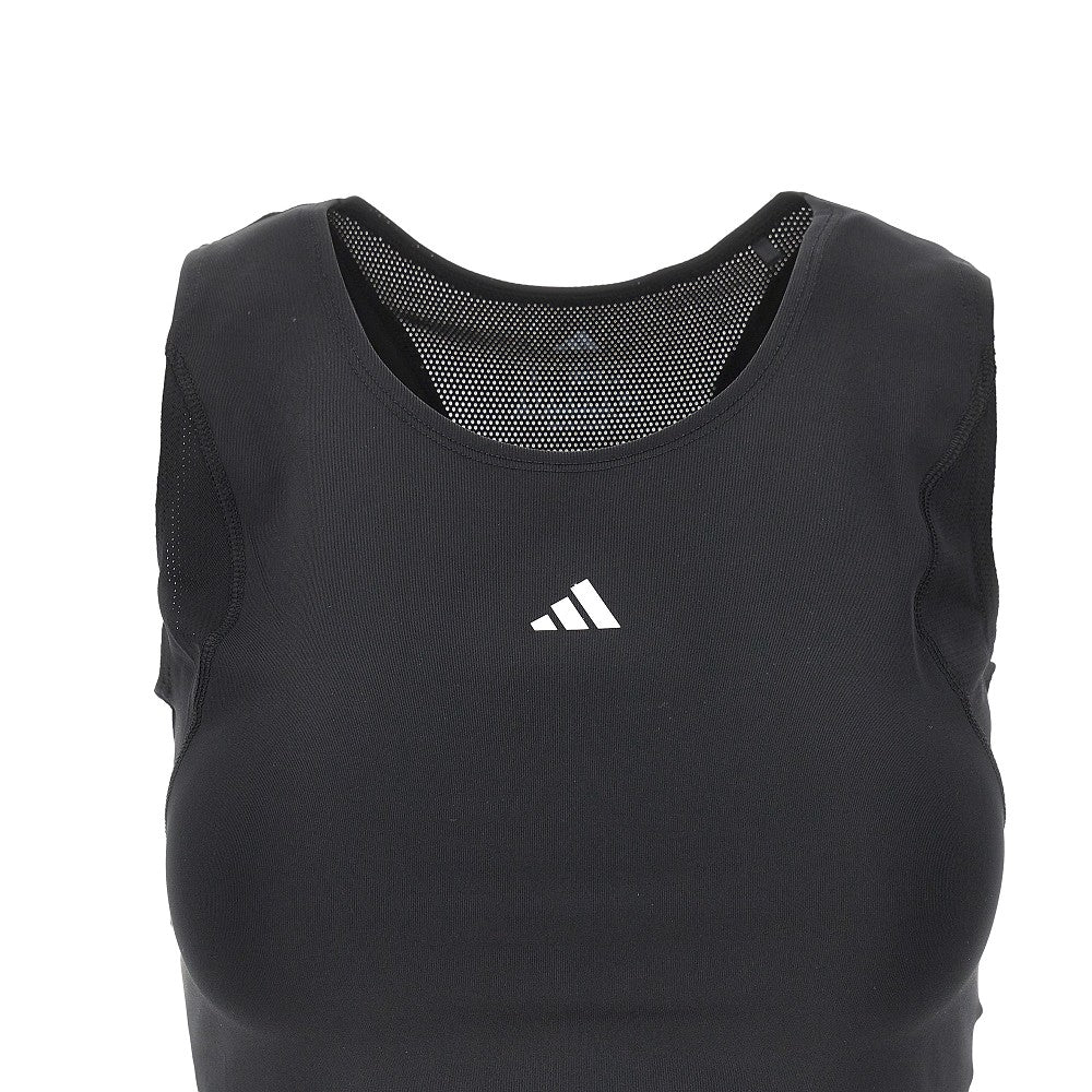 Top cropped con stampa logo