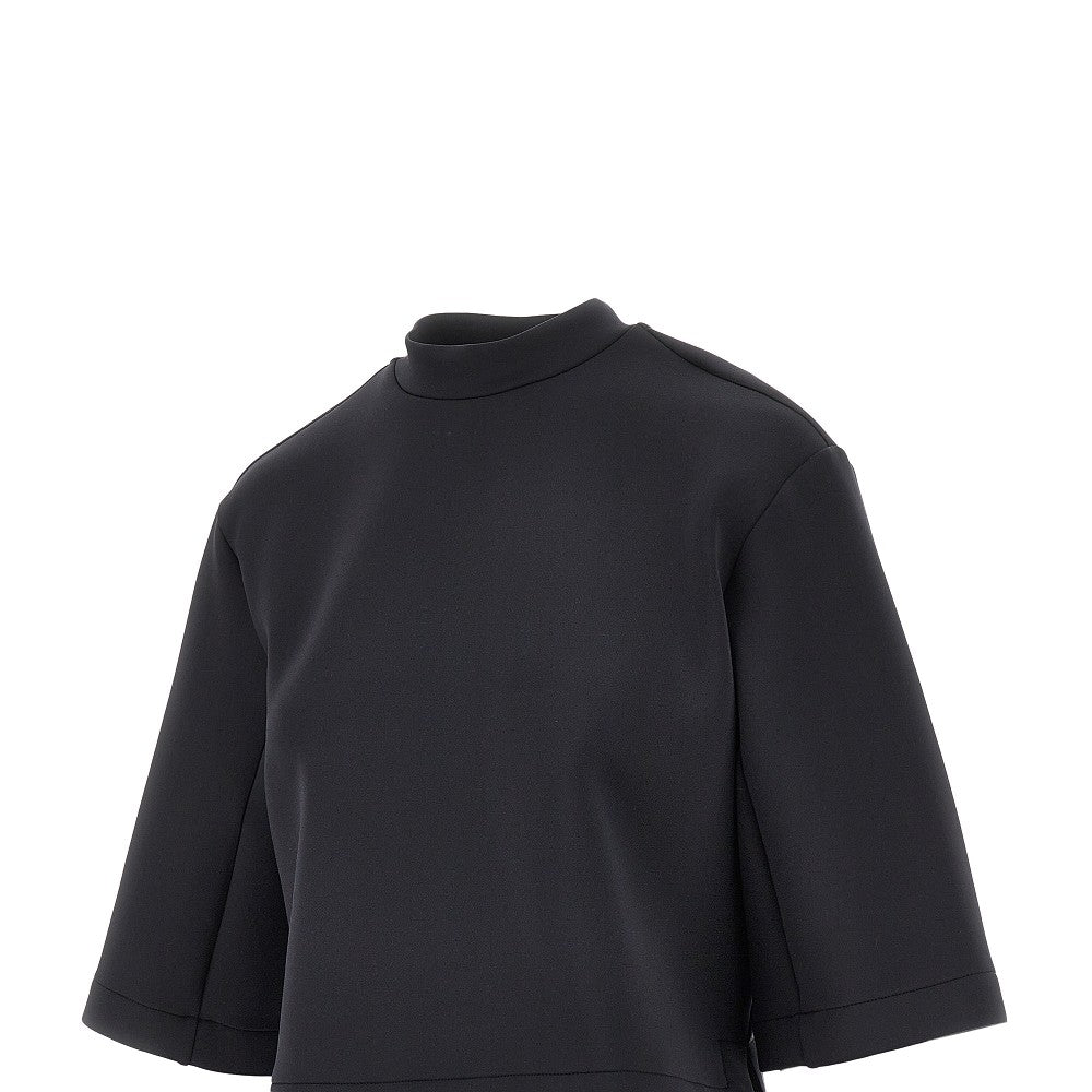 T-shirt cropped in scuba jersey 'Genius x EE'
