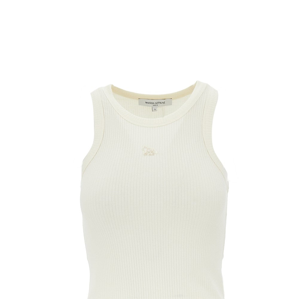 Ribbed tank top with Baby Fox patch