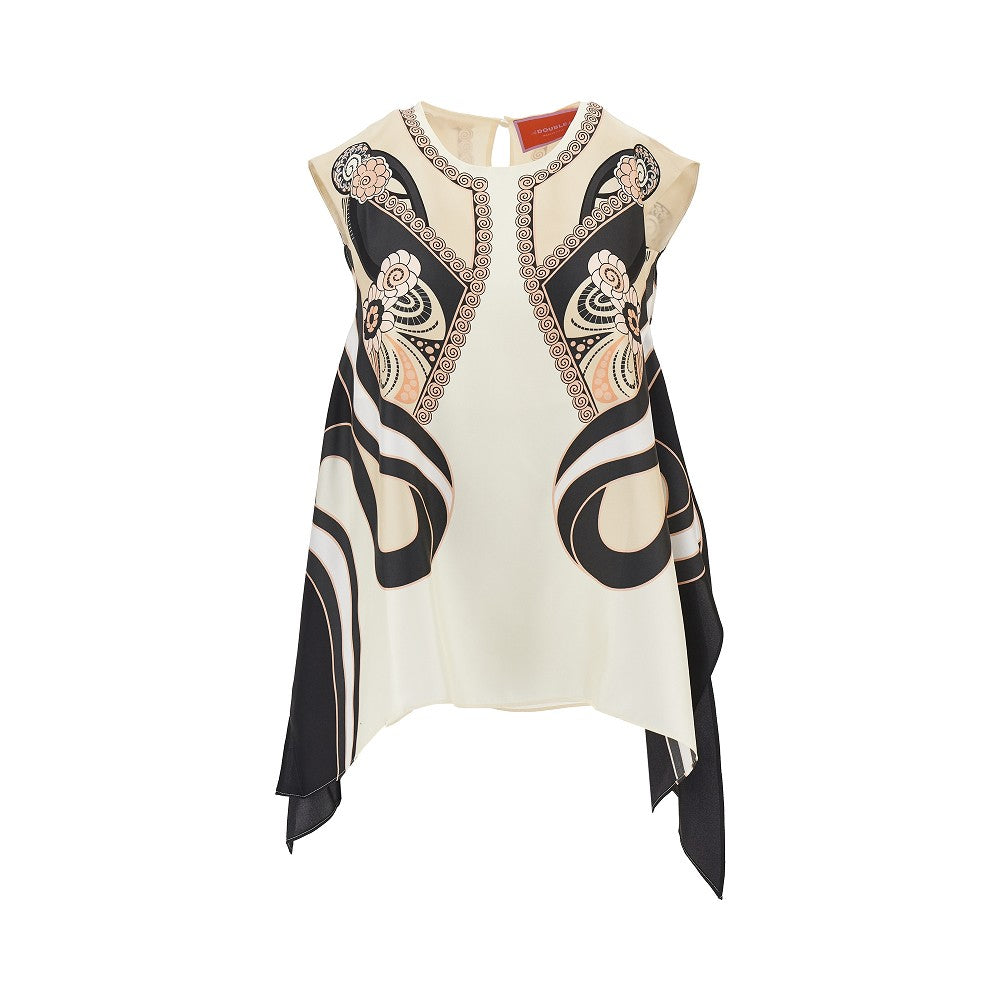 'San Carlo' silk twill top