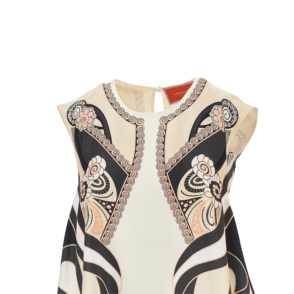 'San Carlo' silk twill top
