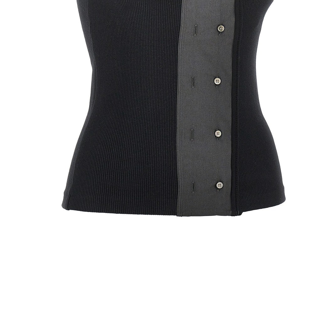 Top a costine con bottoni