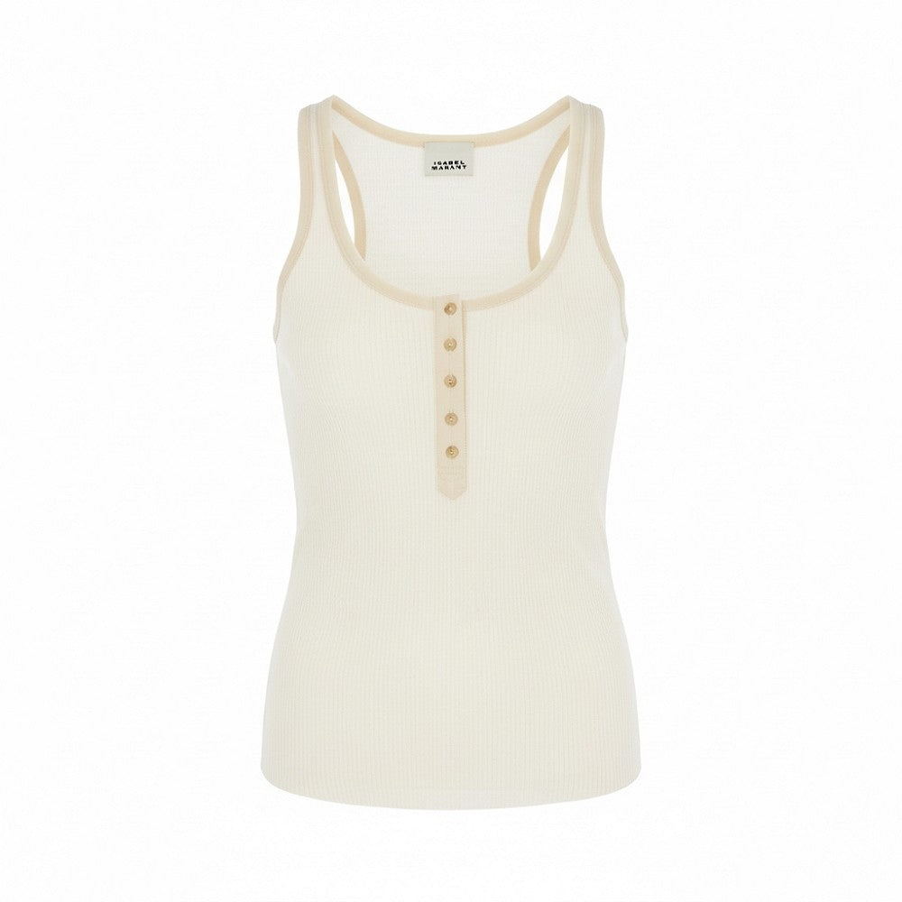'Helma' ribbed silk tank top
