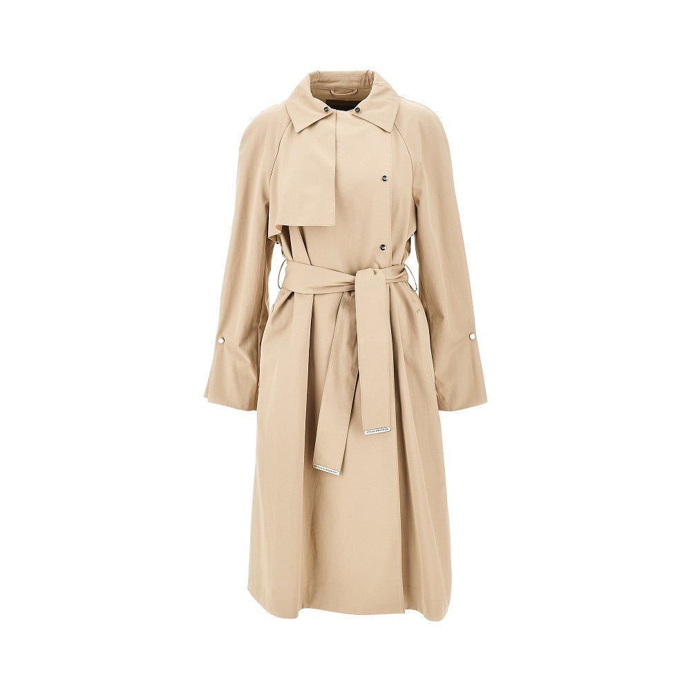 Trench in gabardine idrorepellente