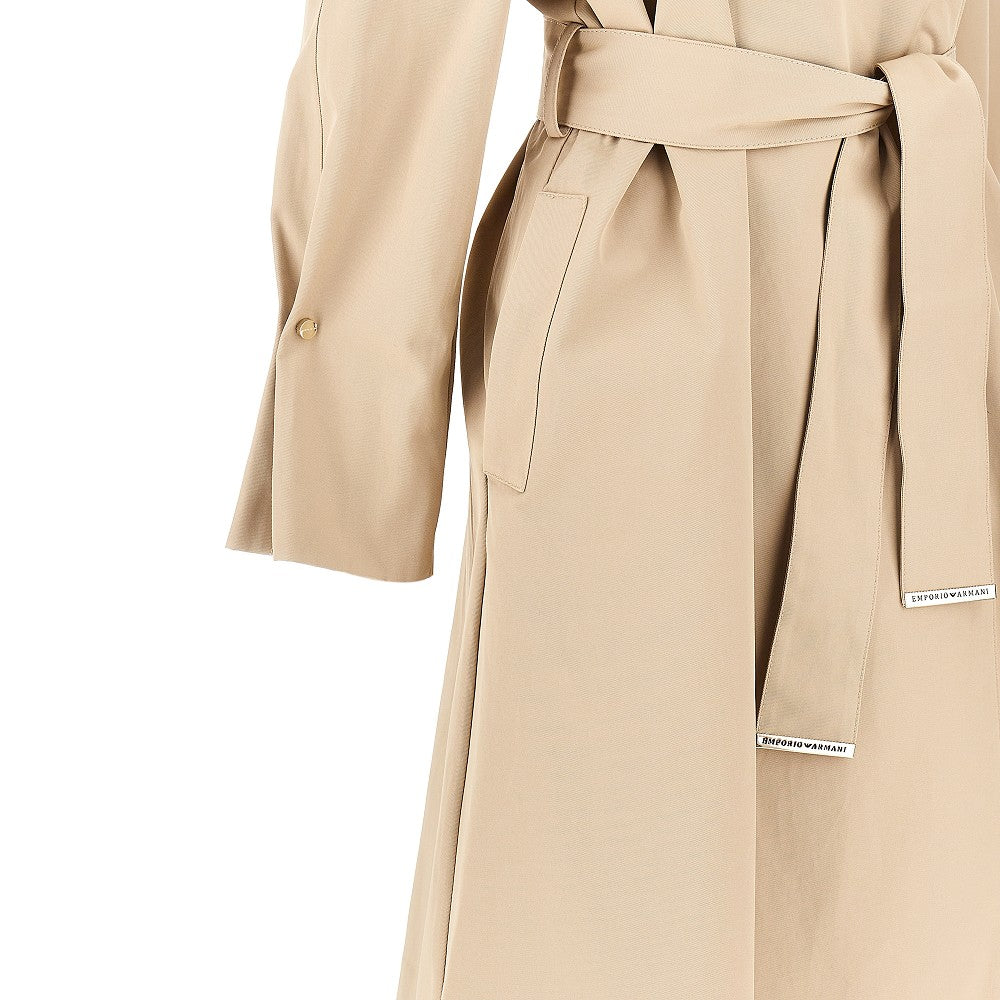 Trench in gabardine idrorepellente