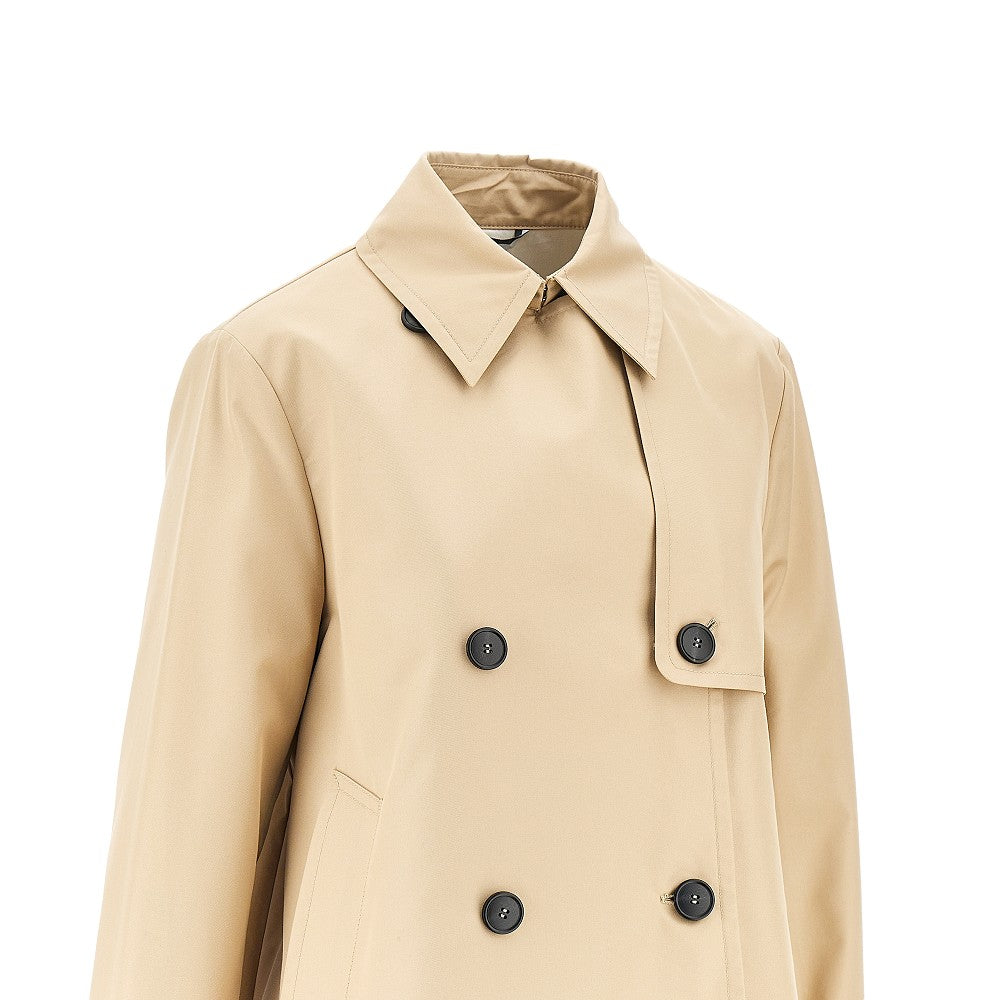 Trench corto in gabardina antigoccia