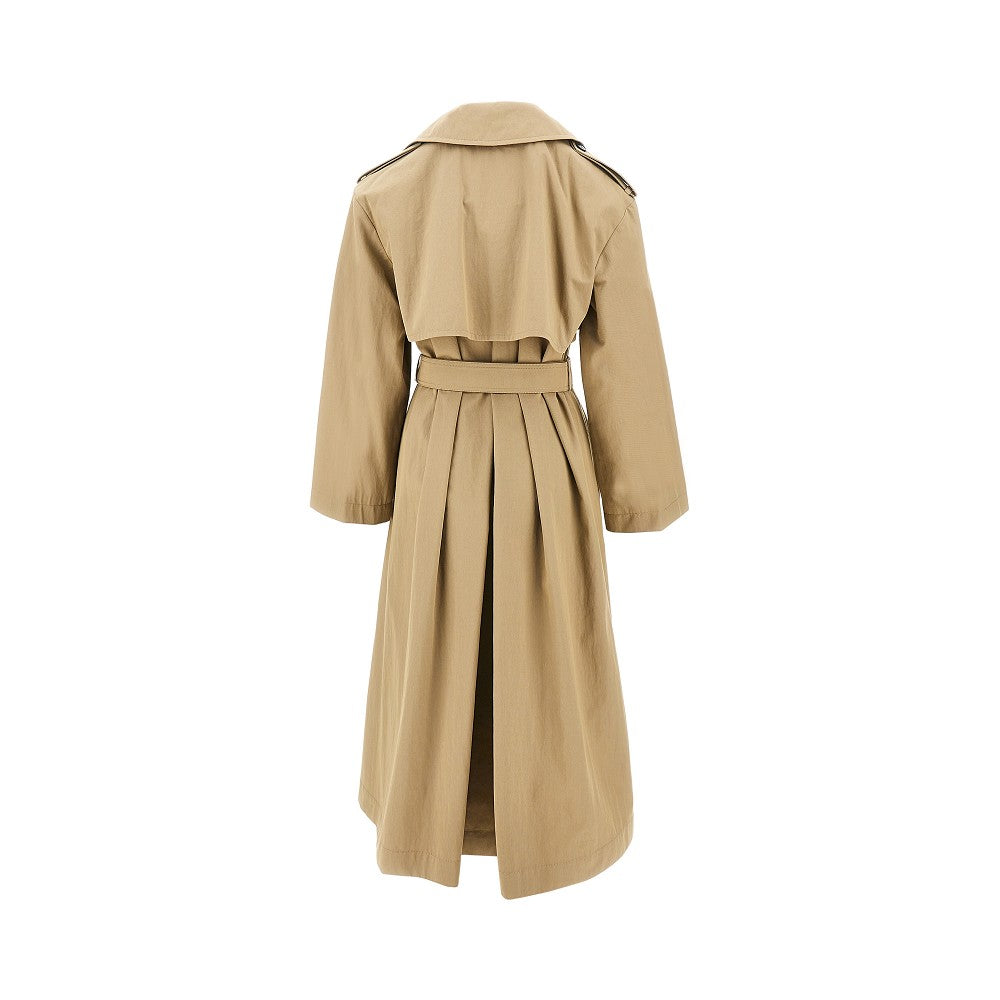 Oversized gabardine trench coat