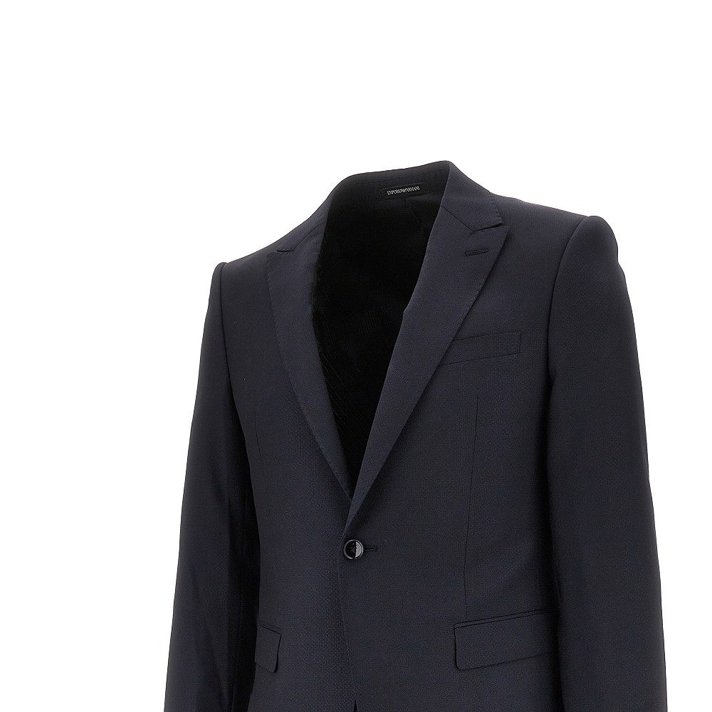 Abito David Line in lana e seta jacquard