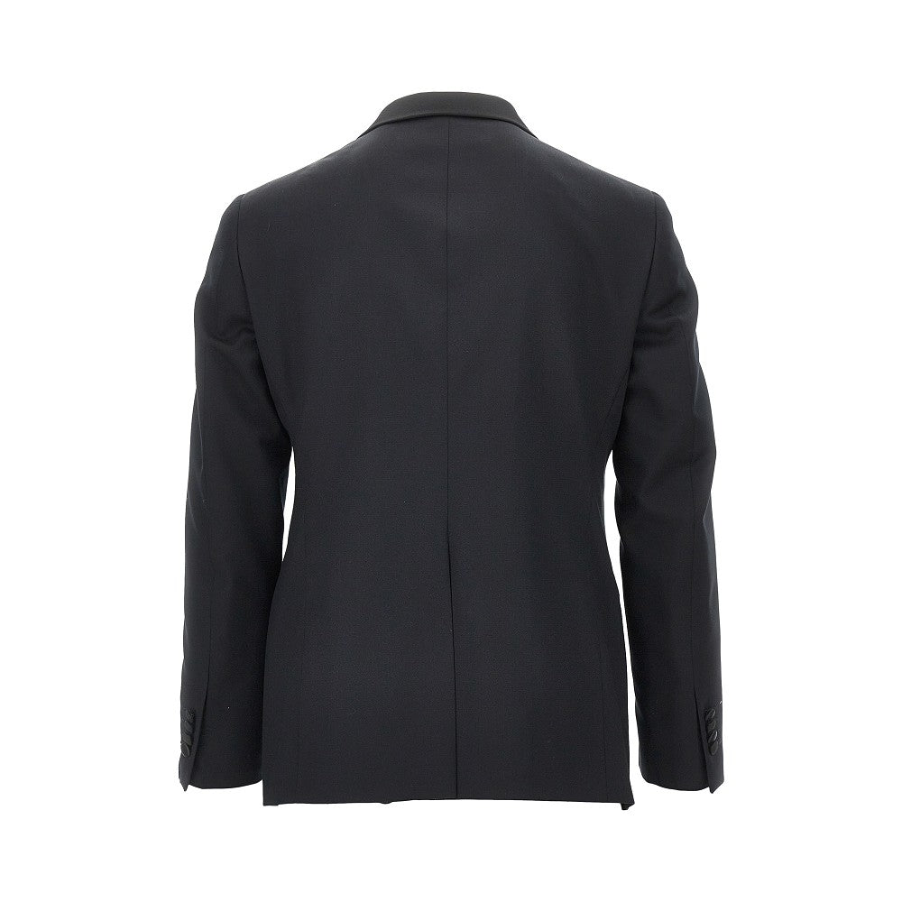 Wool suit with satin details
