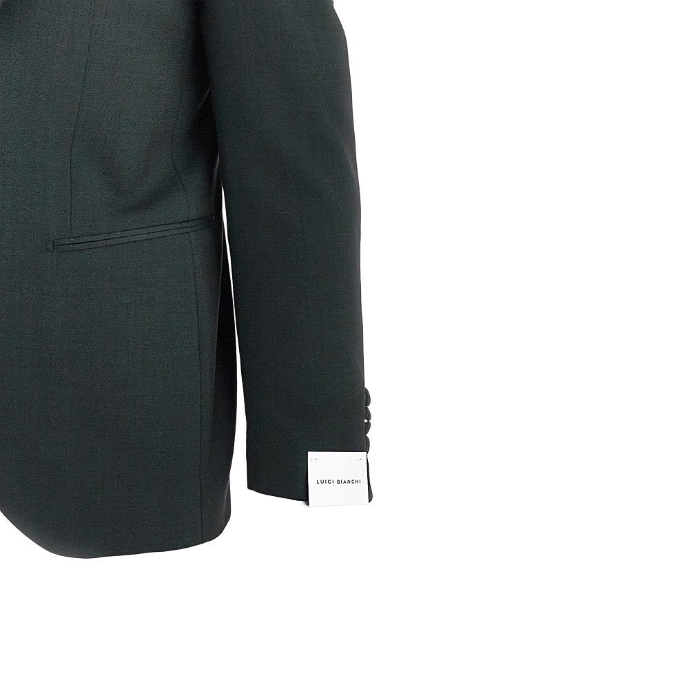Abito sartoriale in tela con dettagli in raso