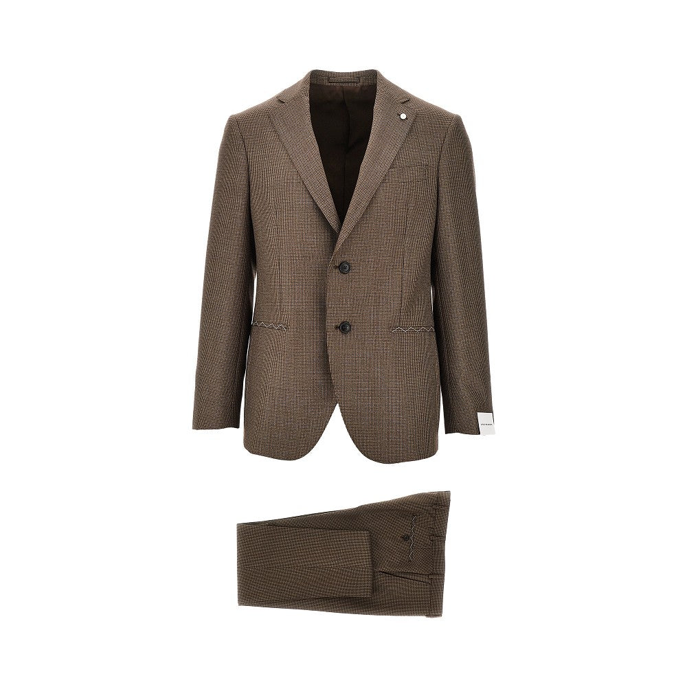 Houndstooth single-breasted suit