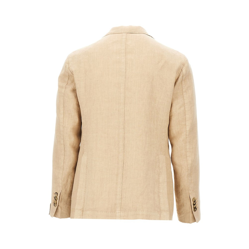 Linen single-breasted tailored suit