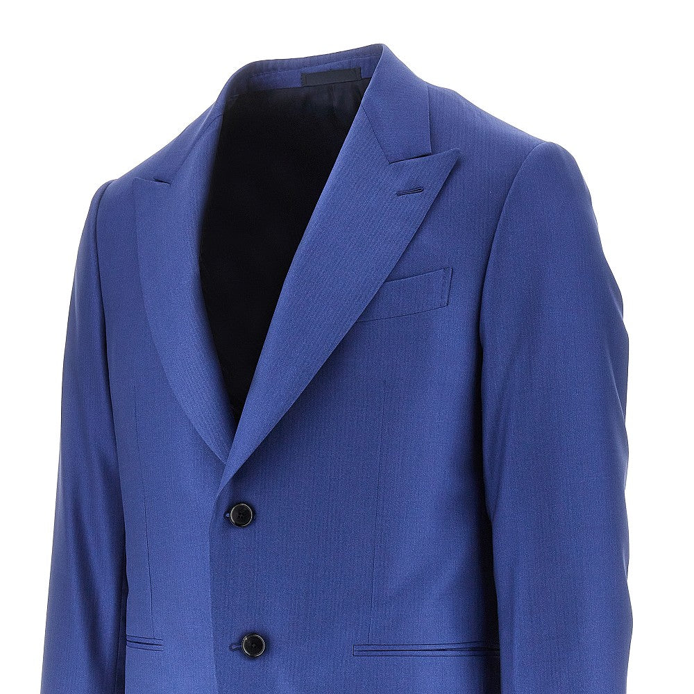 Abito sartoriale monopetto in lana e seta