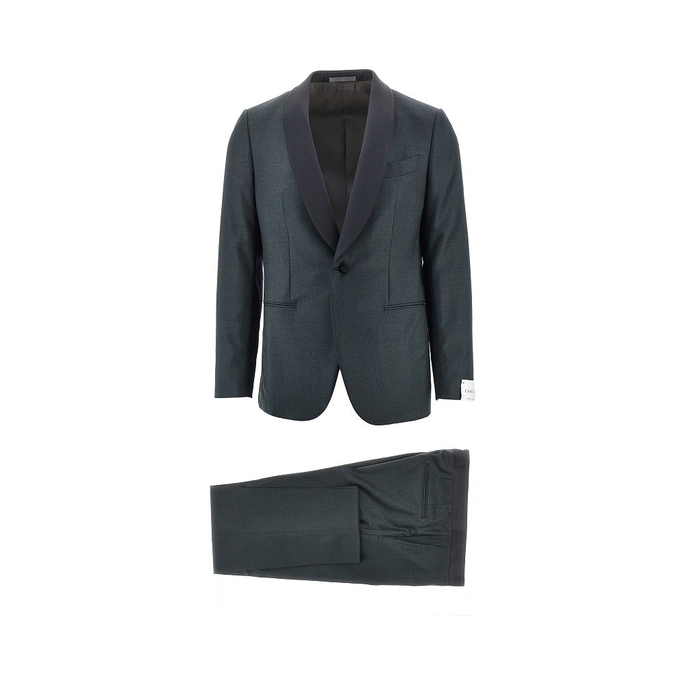 Abito smoking sartoriale in lana Super 150's