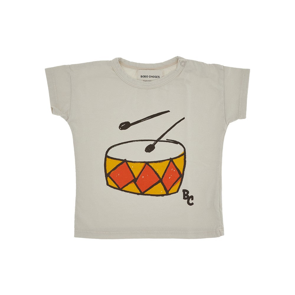 T-shirt con stampa &#39;Play the Drum&#39;