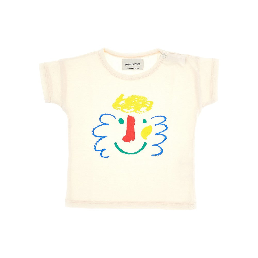 T-shirt con stampa &#39;Happy Mask&#39;