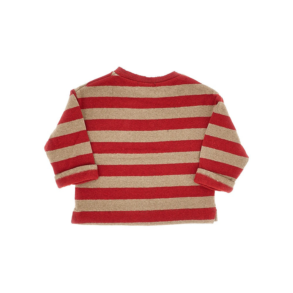 Maglia in misto cotone a righe