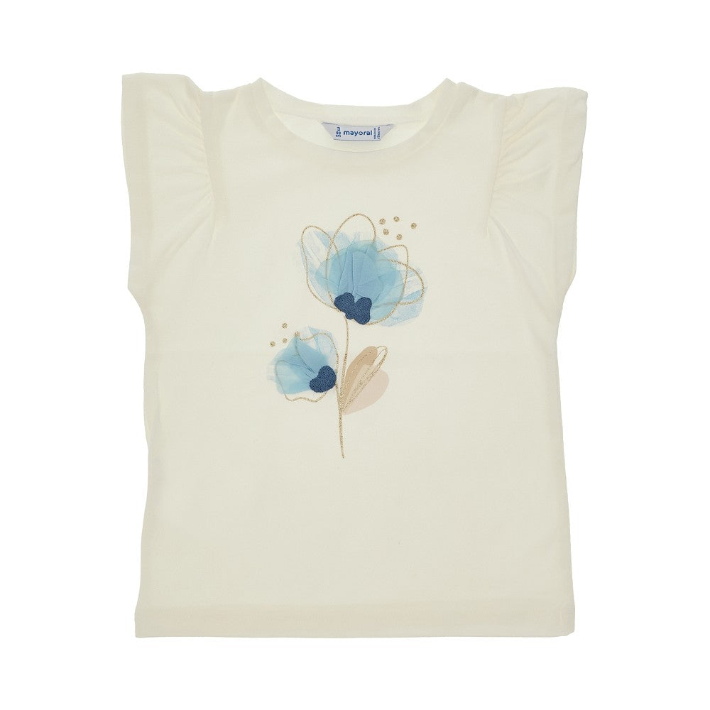 Short-sleeved t-shirt with floral print