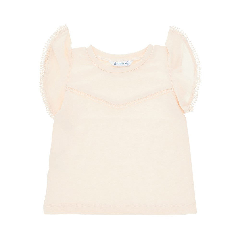 T-shirt in cotone con volant