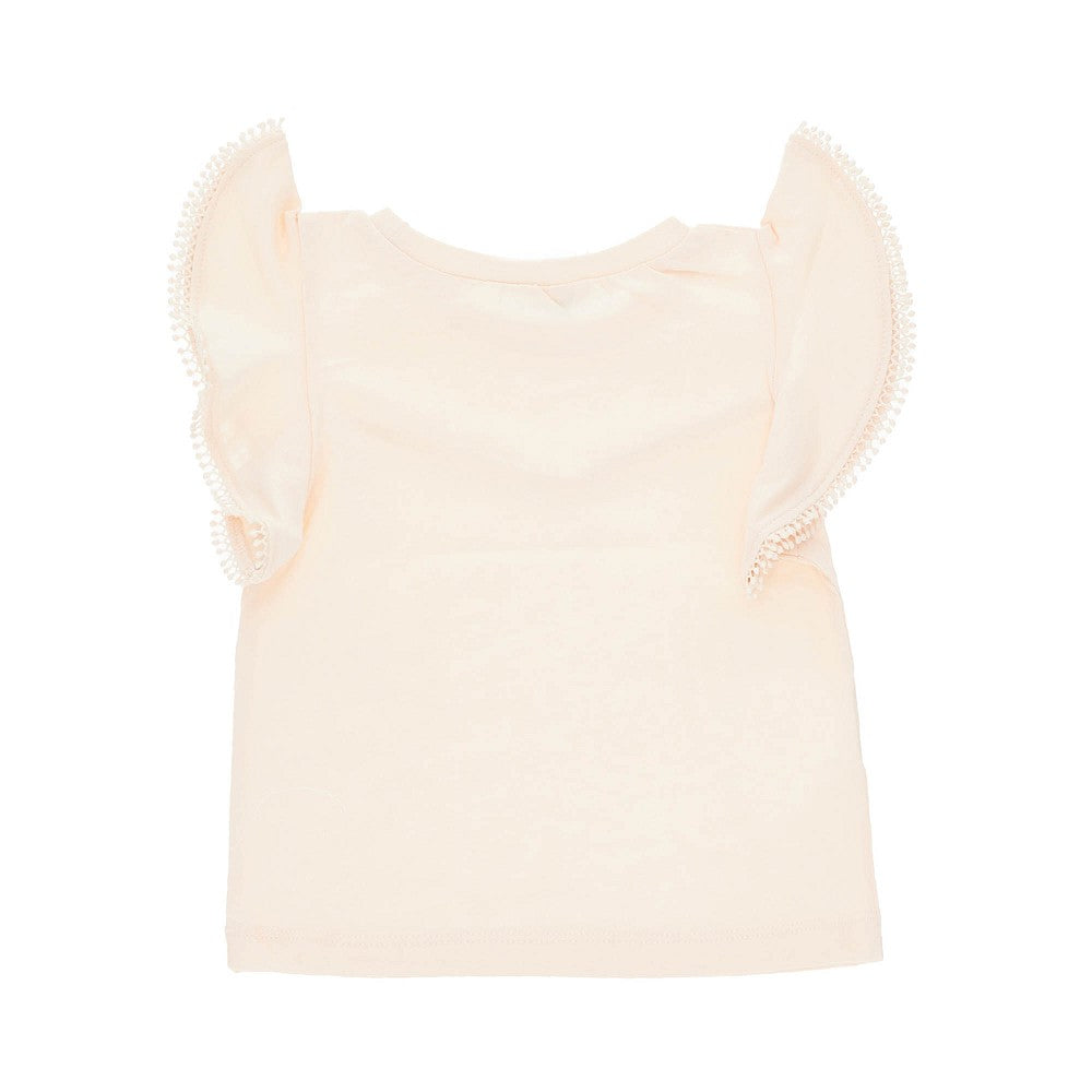 T-shirt in cotone con volant