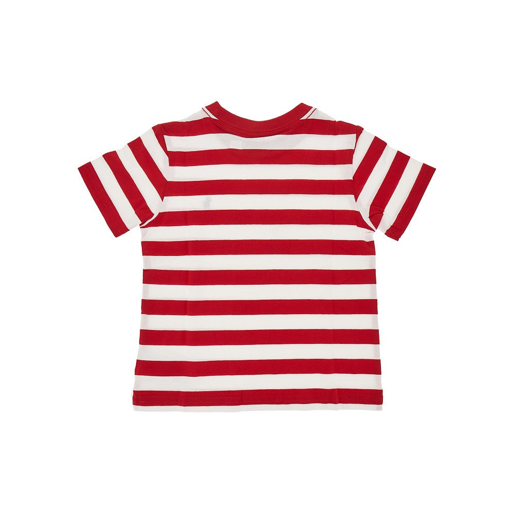 Cotton t-shirt with striped motif