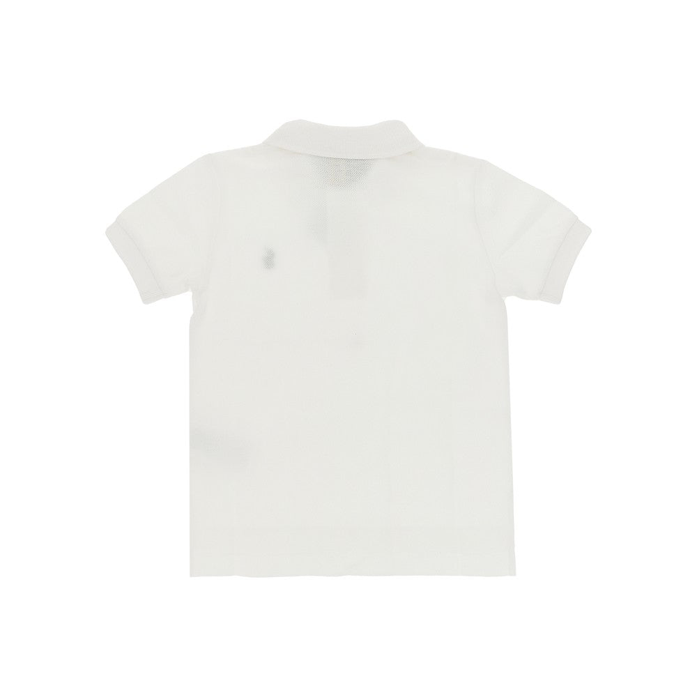 Polo in piquet con logo ricamato