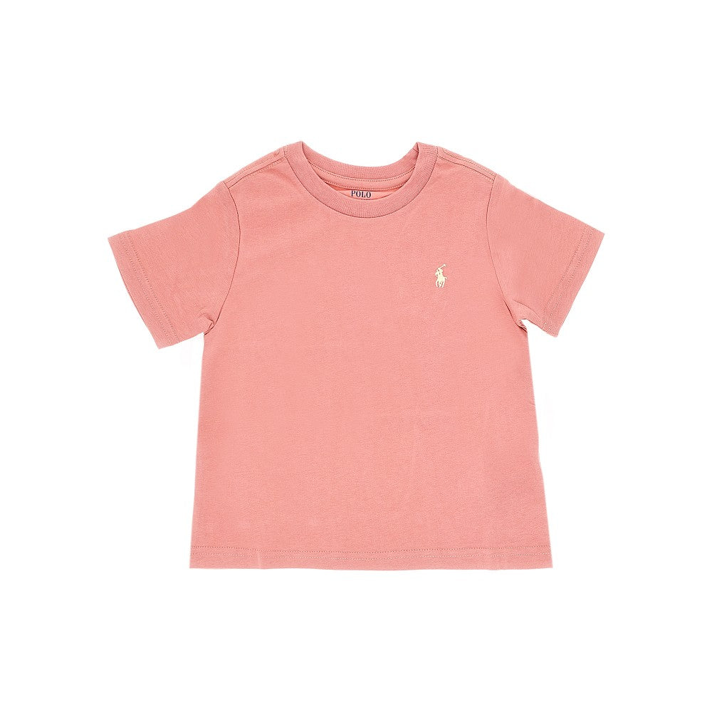 T-shirt in cotone con logo ricamato