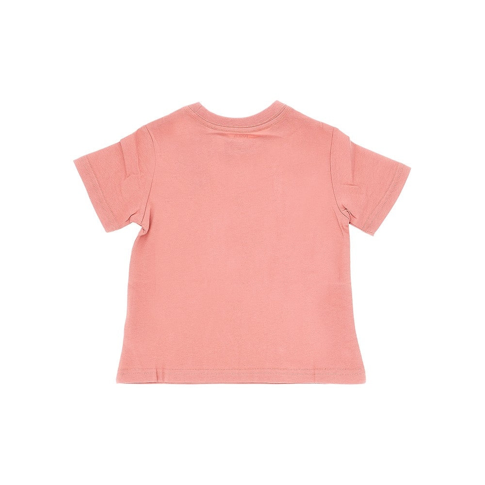 T-shirt in cotone con logo ricamato