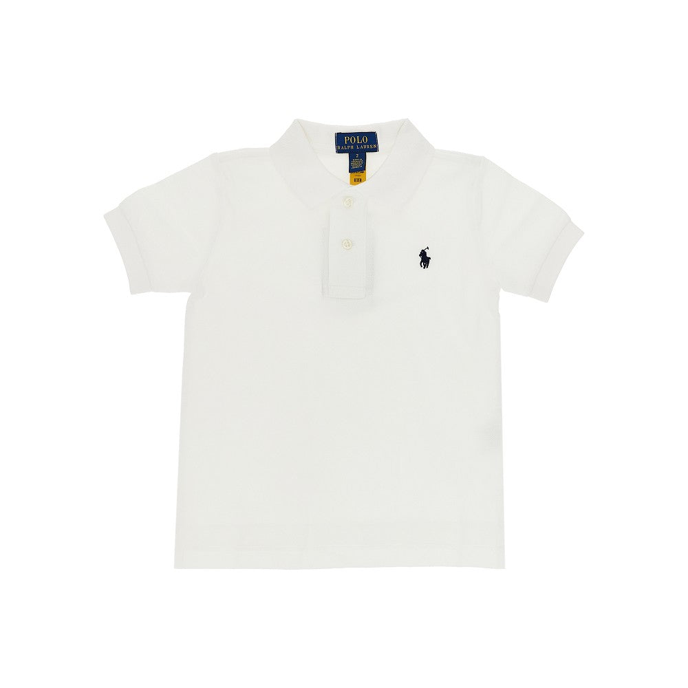 Piquet polo shirt with logo embroidery