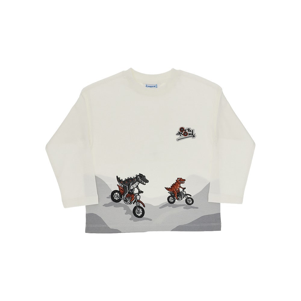 Motorcycle print T-shirt