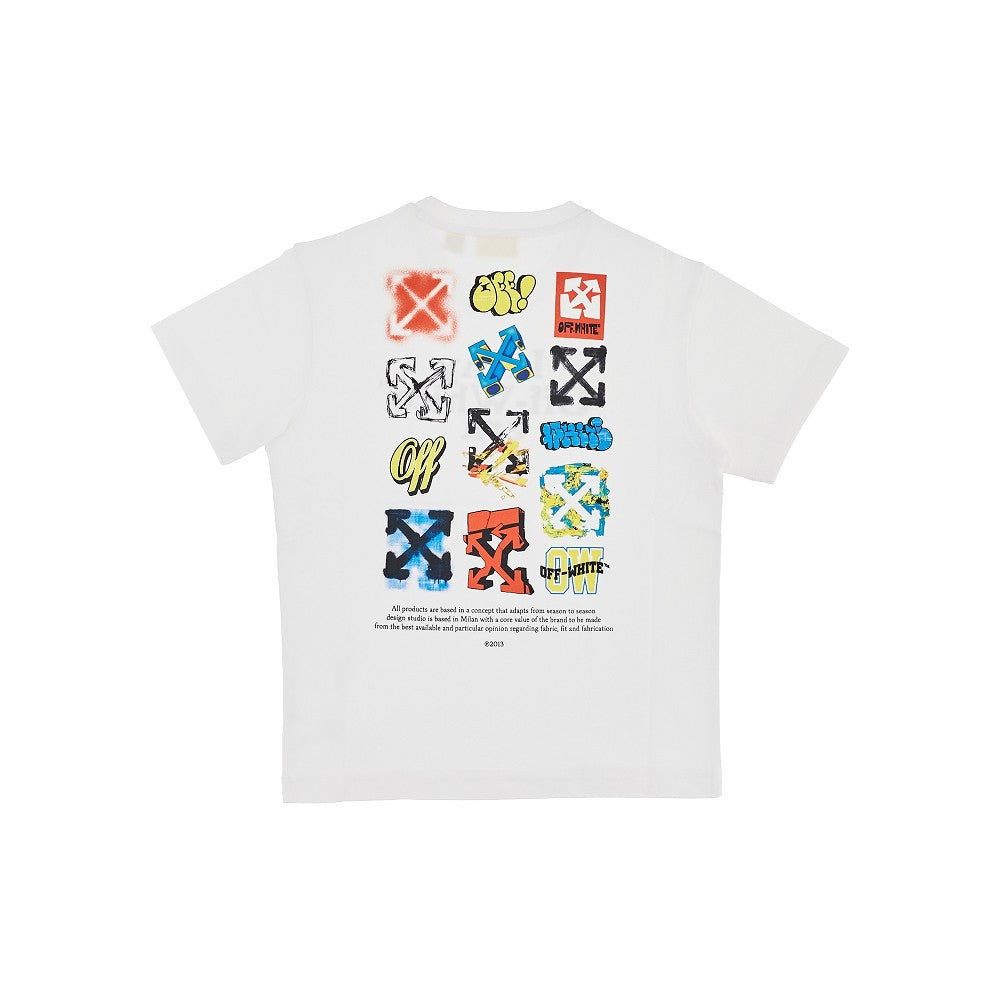 T-shirt con stampa Multilogo