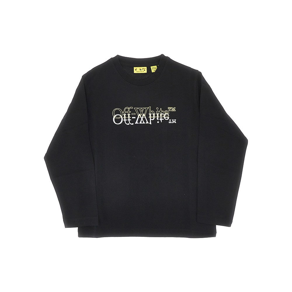 Double Logo print long-sleeved T-shirt